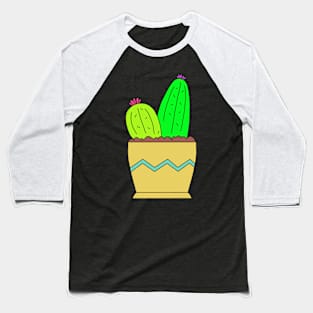 Cute Cactus Design #78: 2 Cacti Enjoying The Soil Baseball T-Shirt